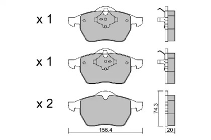 Комплект тормозных колодок AISIN BPVW-1025